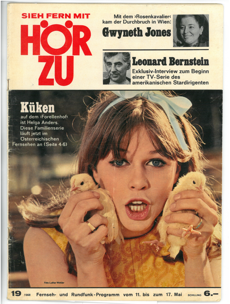 TV guide front cover with Helga Anders